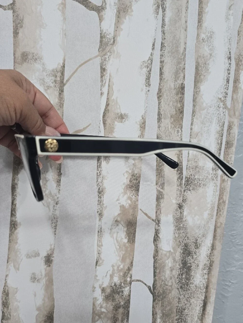 Tory Burch Black Square Optical Glasses with Tan Logo Case